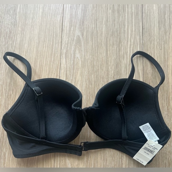 underwire AERIE swimsuit bikini top size 32D BLACK - Picture 3 of 4